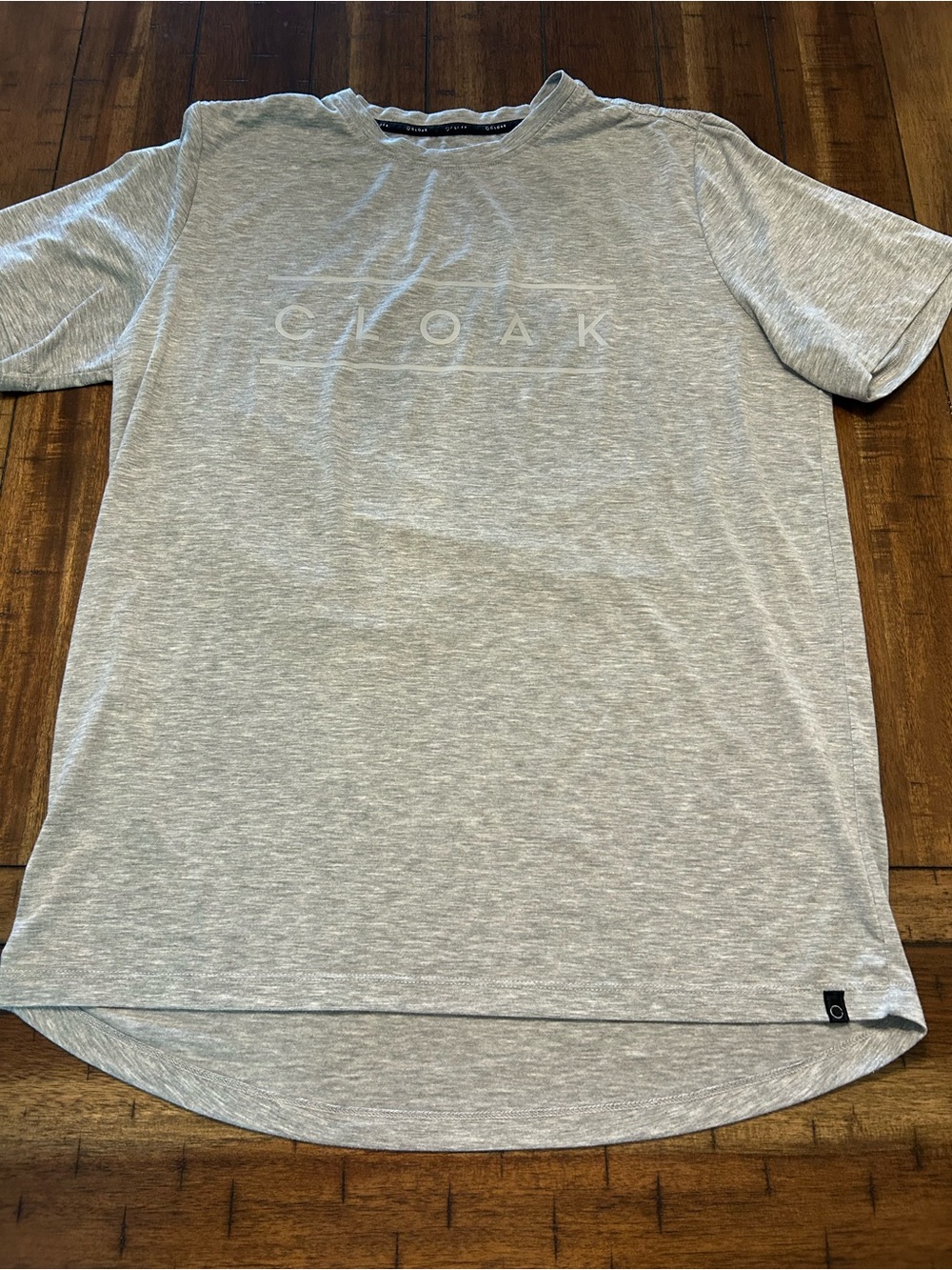 Cloak Brand Gray Graphic T Shirt Logo Tee Size L